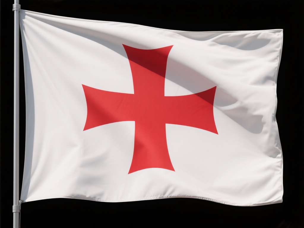 米兰旗帜长什么样 旗帜的中心是一枚鲜红的十字,被称为圣乔治